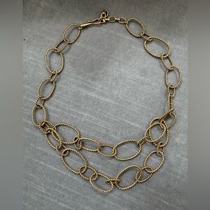 Gold-Tone Twisted rope Link Necklace - Women Jewelry